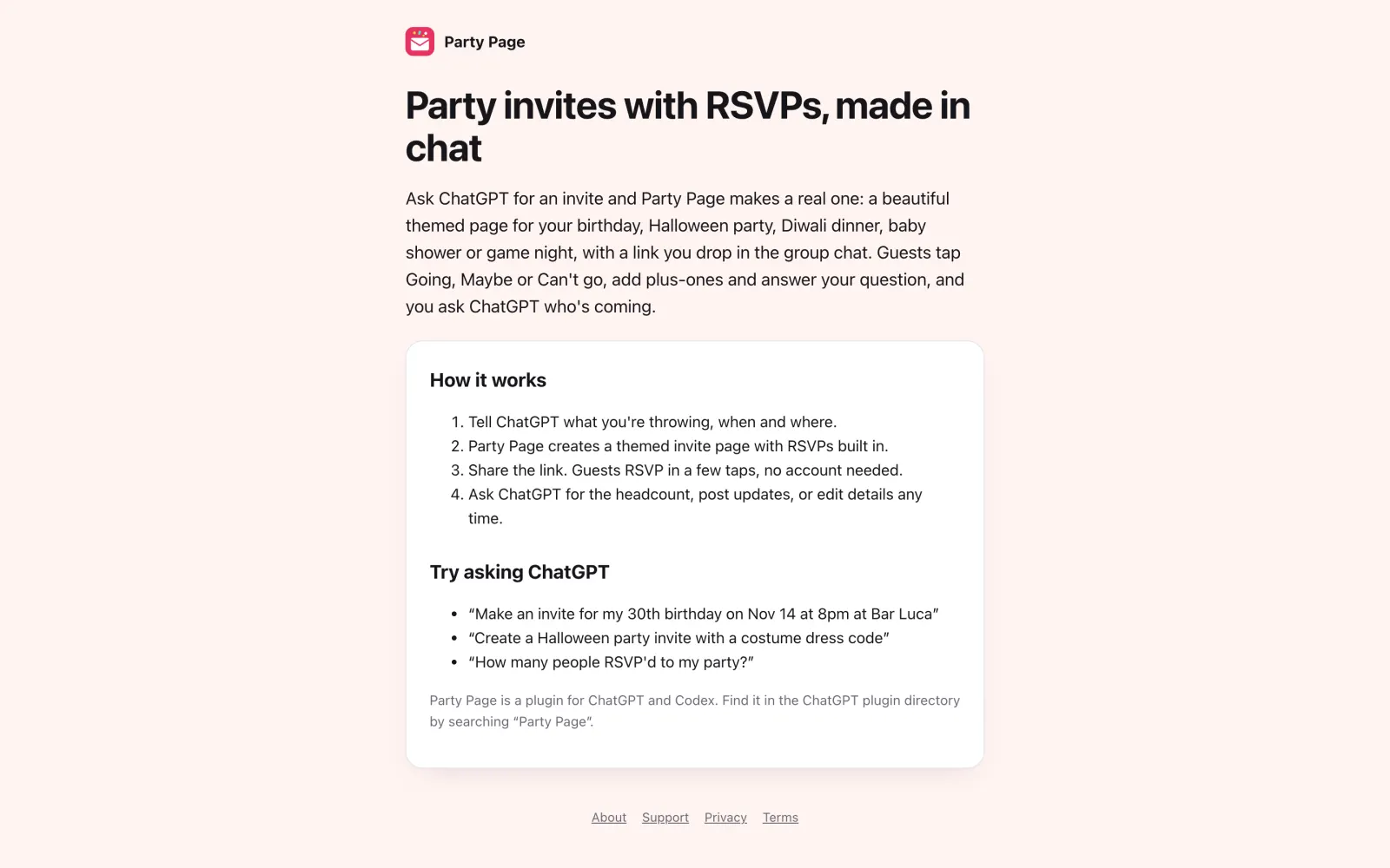 Party Page