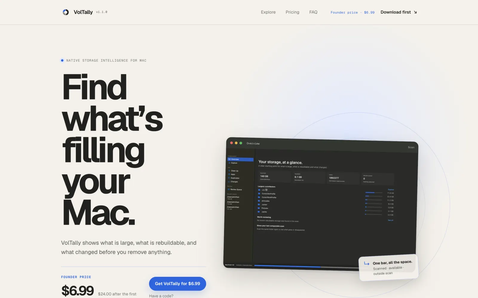 VolTally: find what's filling your Mac